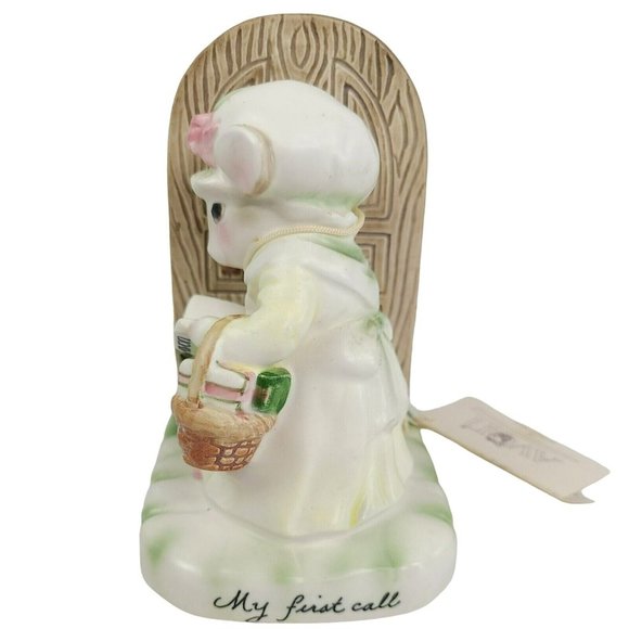 VTG 1980 AVON Precious Moments Mouse Figurine MY FIRST CALL Japan **READ** - Picture 6 of 9